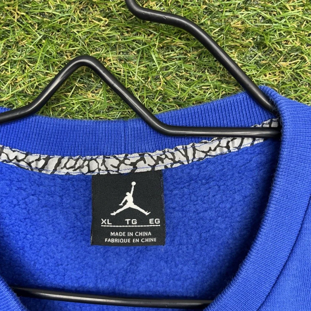 Air Jordan Flight MVP Sweatshirt Mens XL Lightweight Fleece Blue DX9647-100